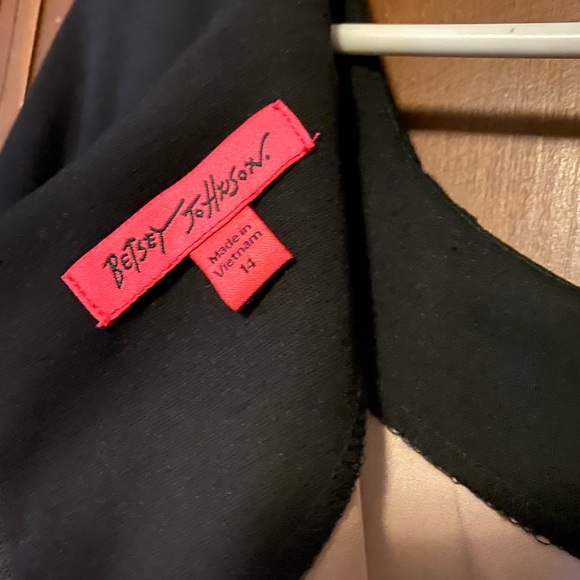 NWT Betsey Johnson Black fit and flare dress, size 14. - Picture 4 of 10